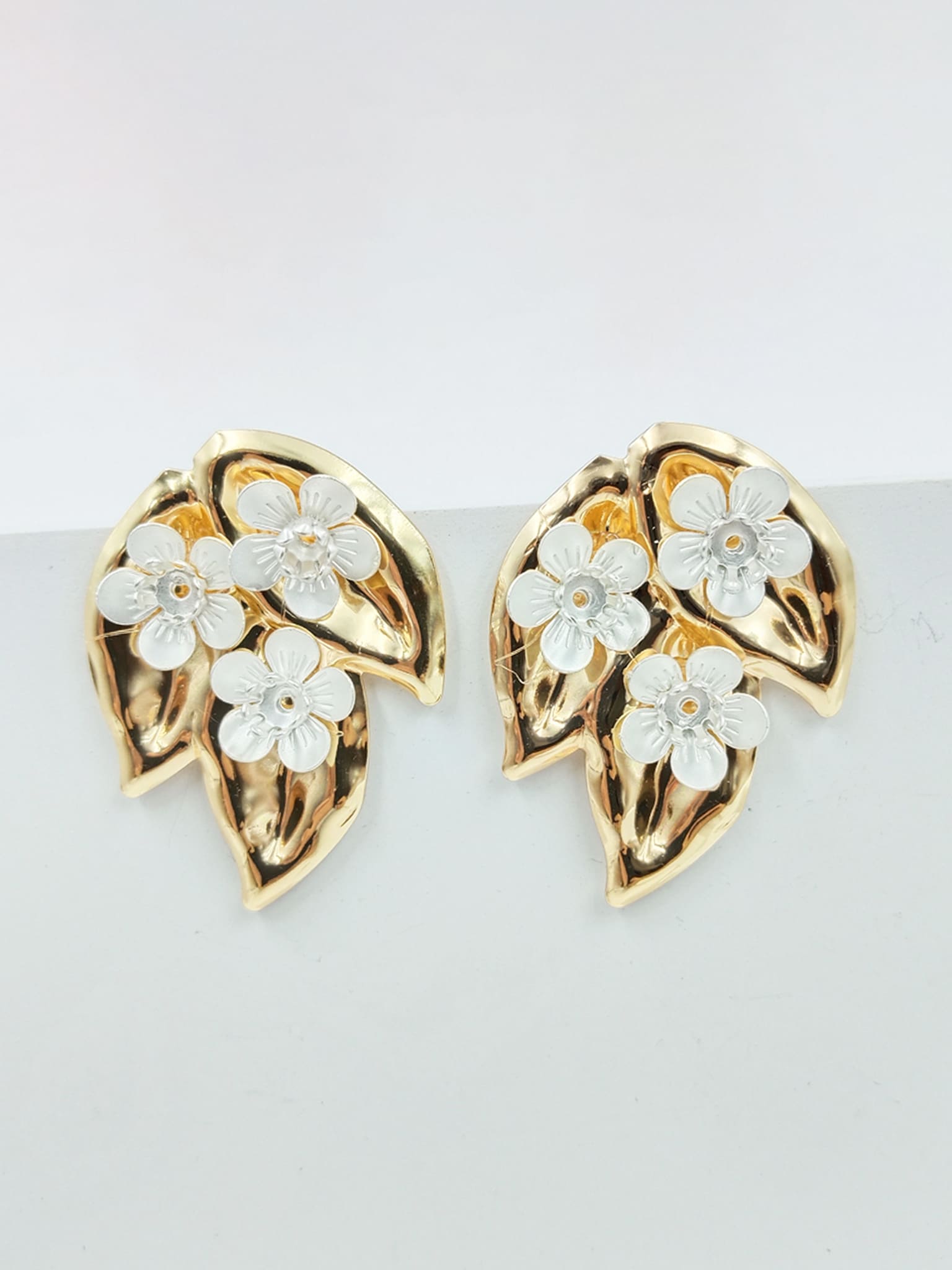 Elegant Leaf & Bloom Statement Earrings