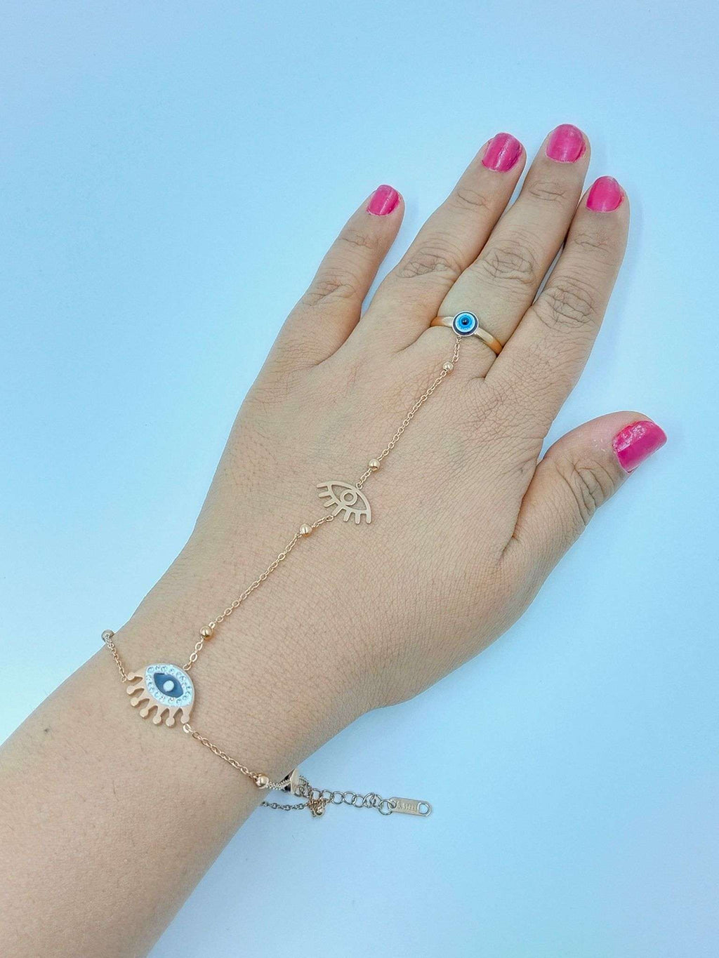 Classic Sleek Evil Eye Hand Chain