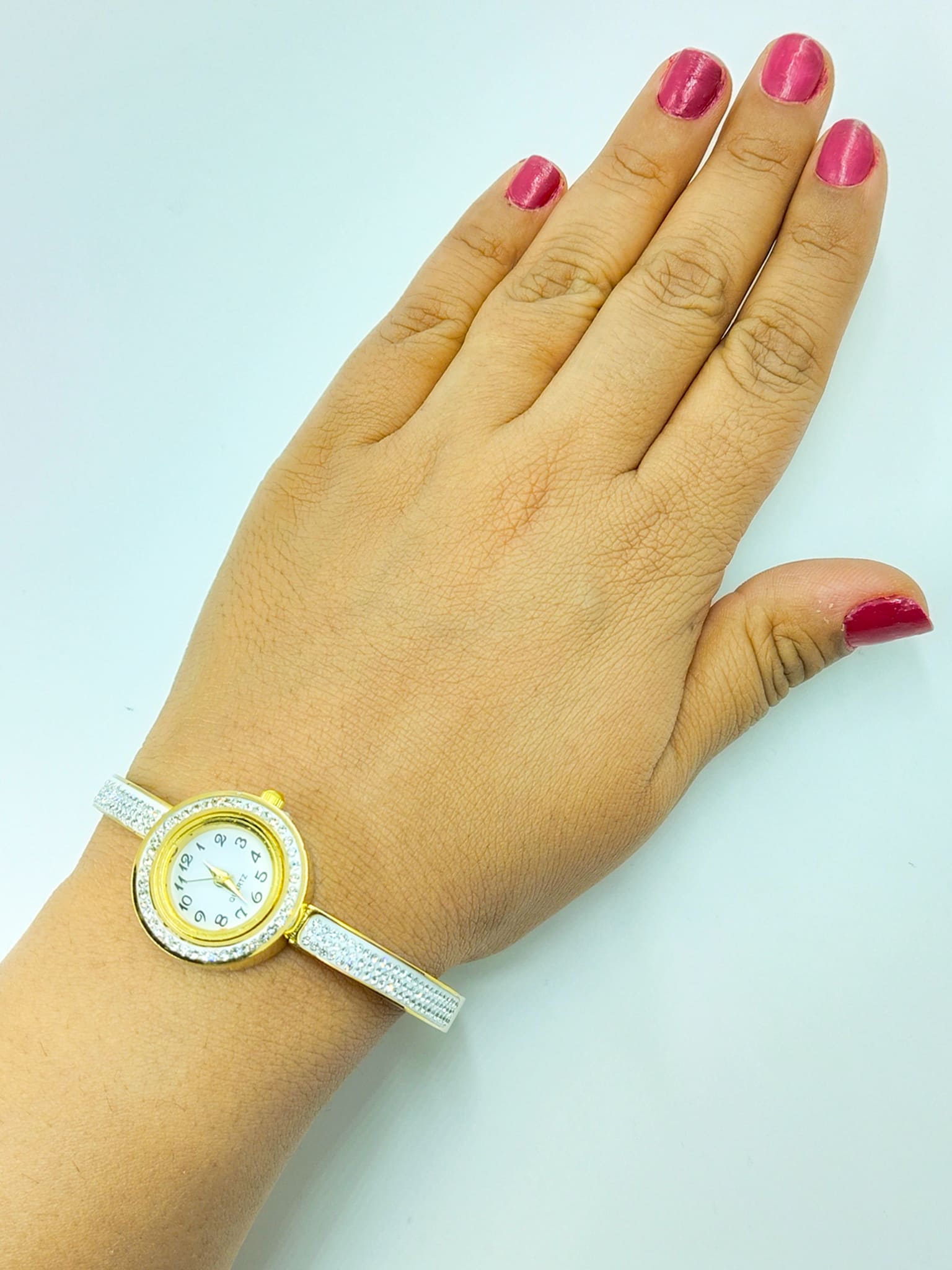 Dazzling Crystal Cuff Watch