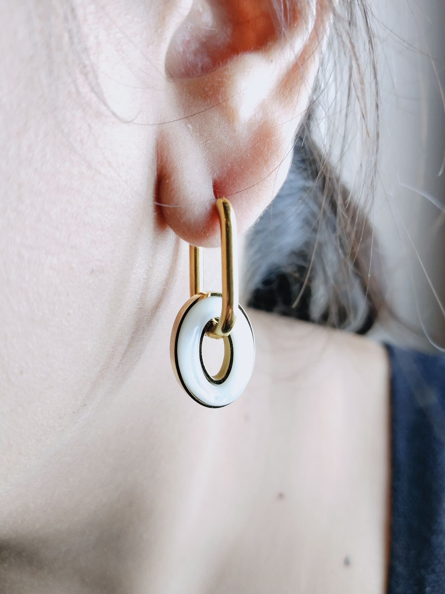 Duotone Chic Transformable Hoops: Your 3-in-1 Style Statement