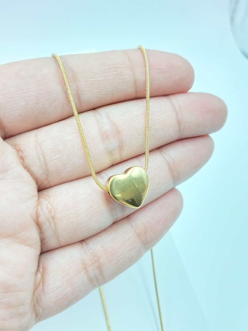 Elegant Heart Pendant Necklace Earring Set