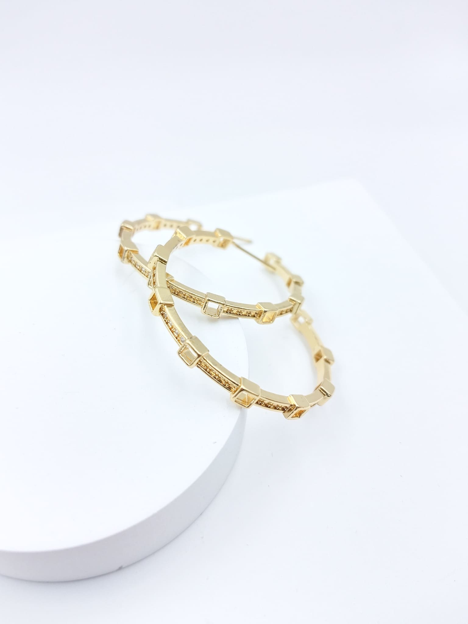 Geo-Sparkle Hoops