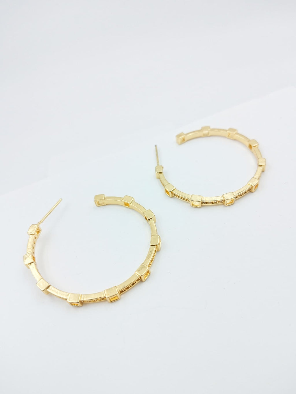 Geo-Sparkle Hoops