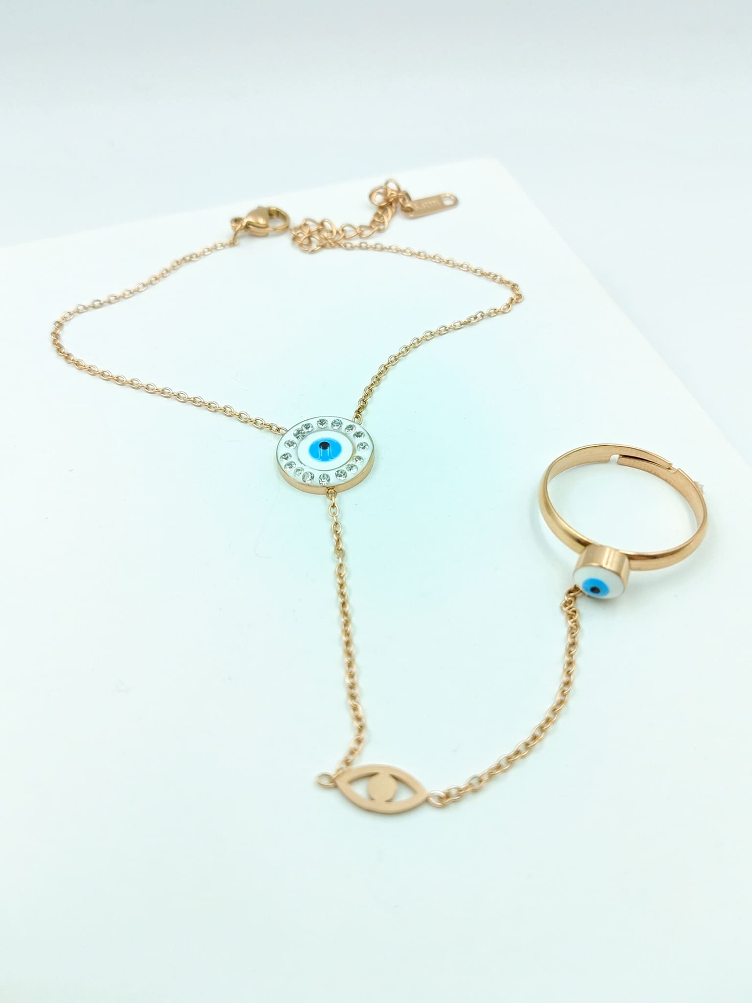 Glimmering Evil Eye Hand Chain