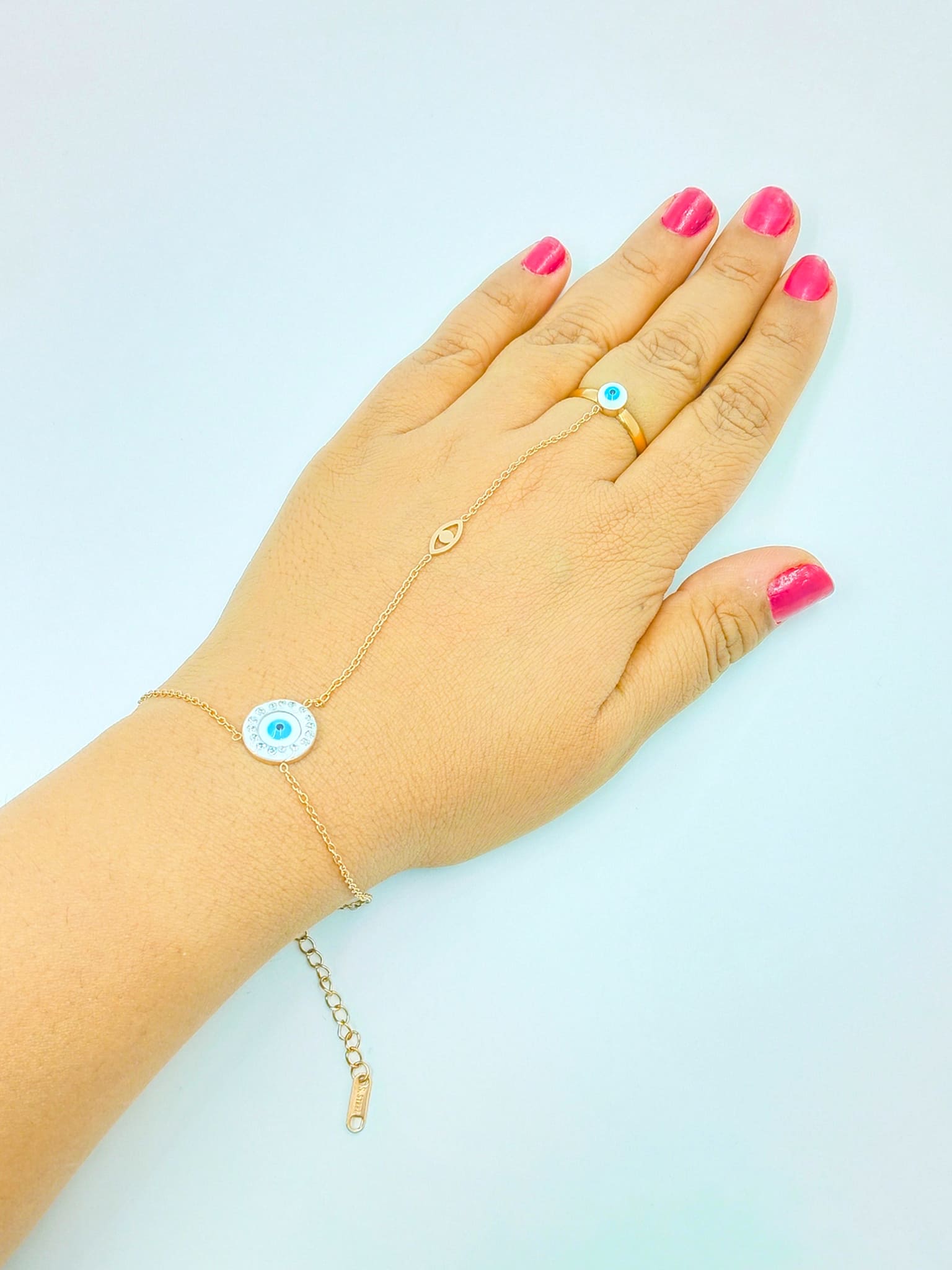 Glimmering Evil Eye Hand Chain