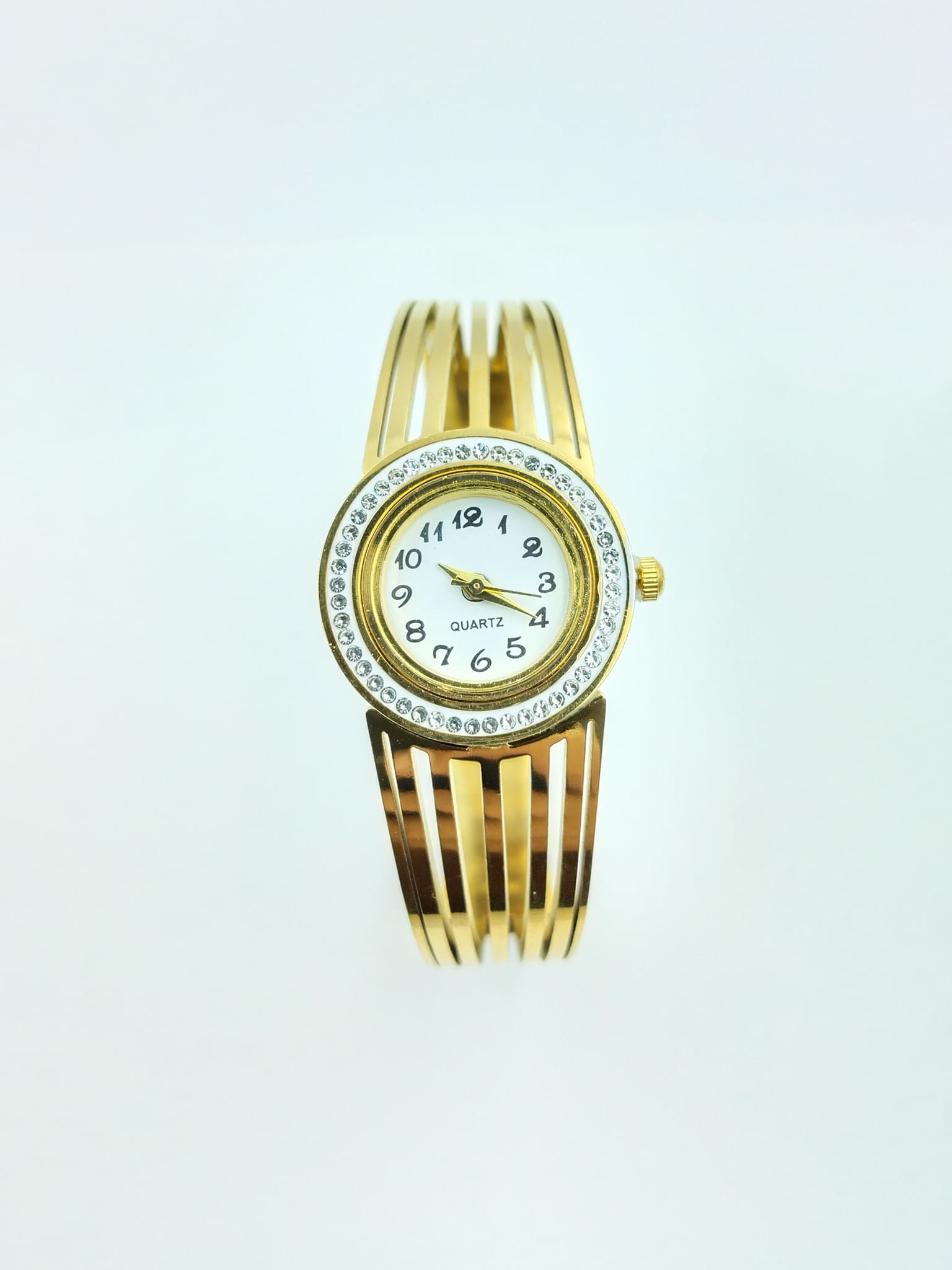 Golden Cage Crystal Accent Watch
