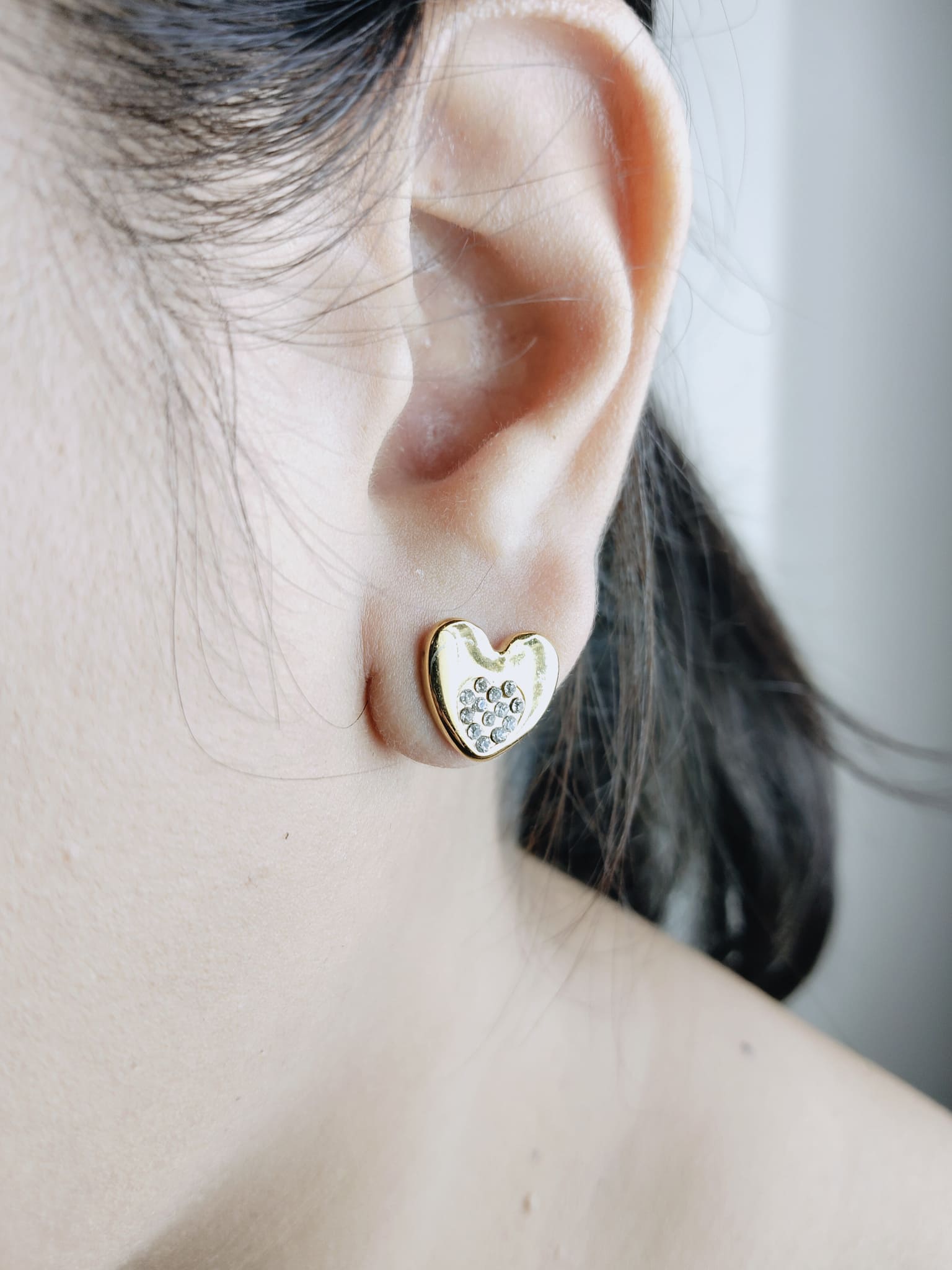 Heartfelt Sparkle Stud Earrings
