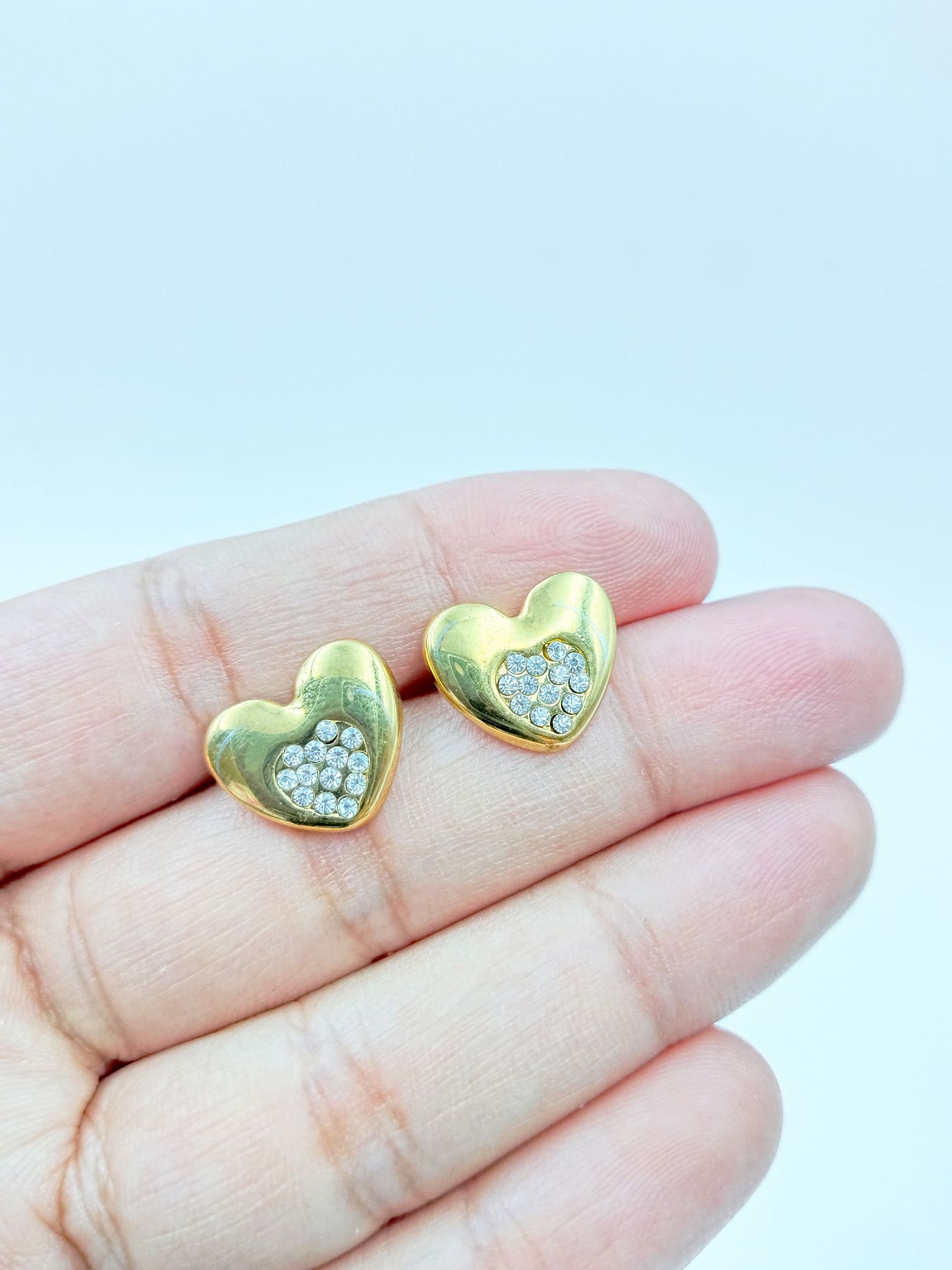 Heartfelt Sparkle Stud Earrings
