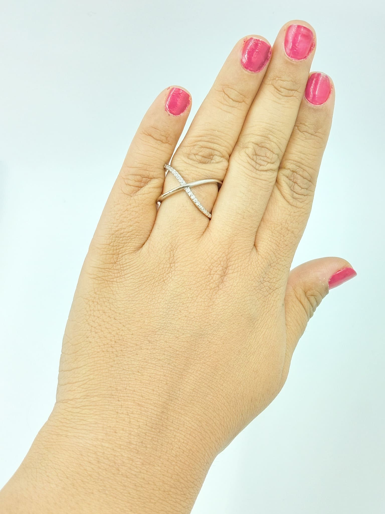 Intersecting Crystal Vanki Anti-Tarnish Ring