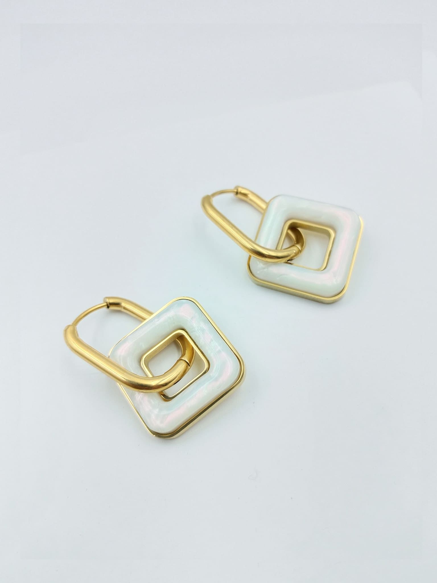 Iridescent Frame Convertible Hoops
