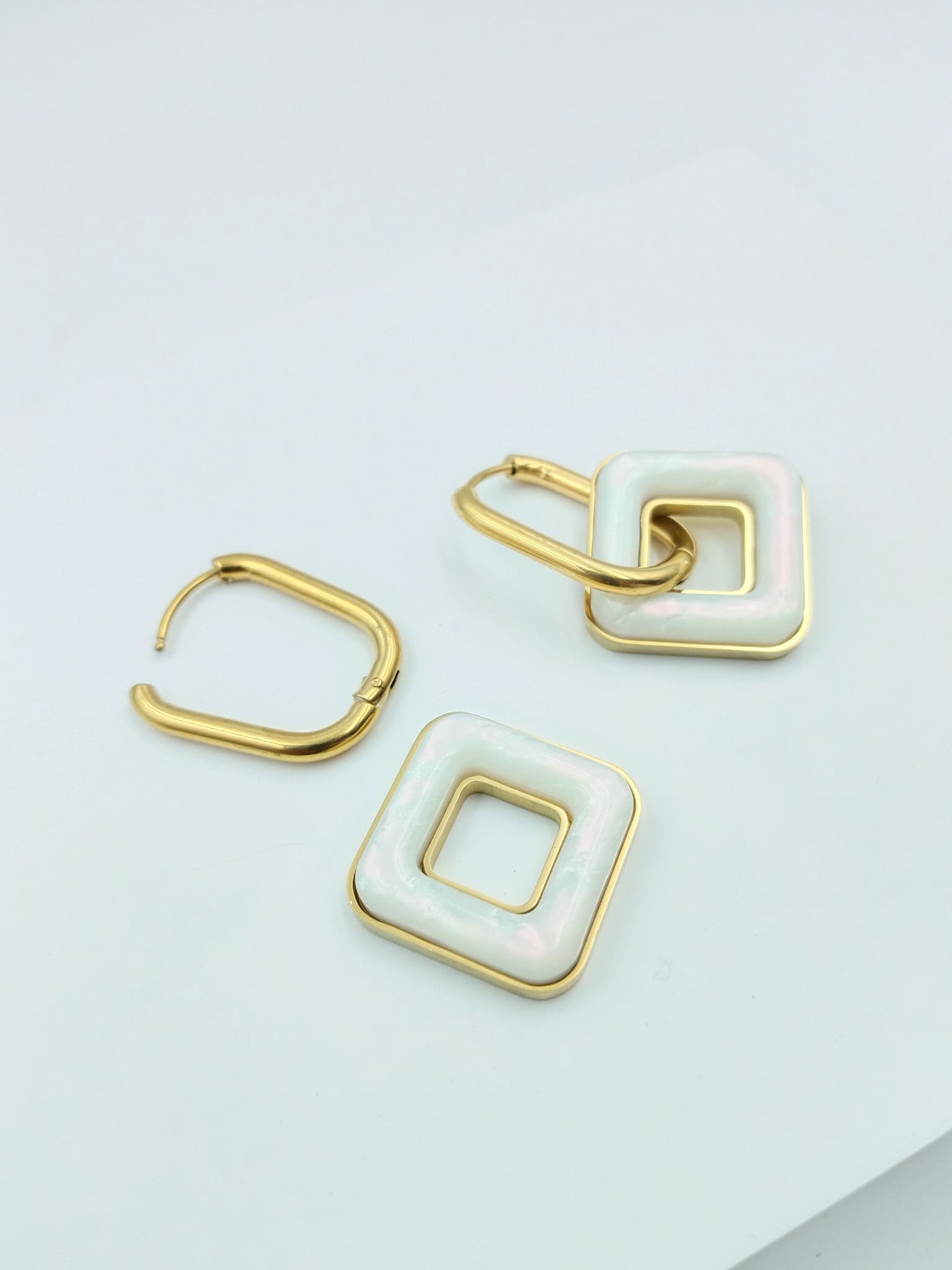 Iridescent Frame Convertible Hoops