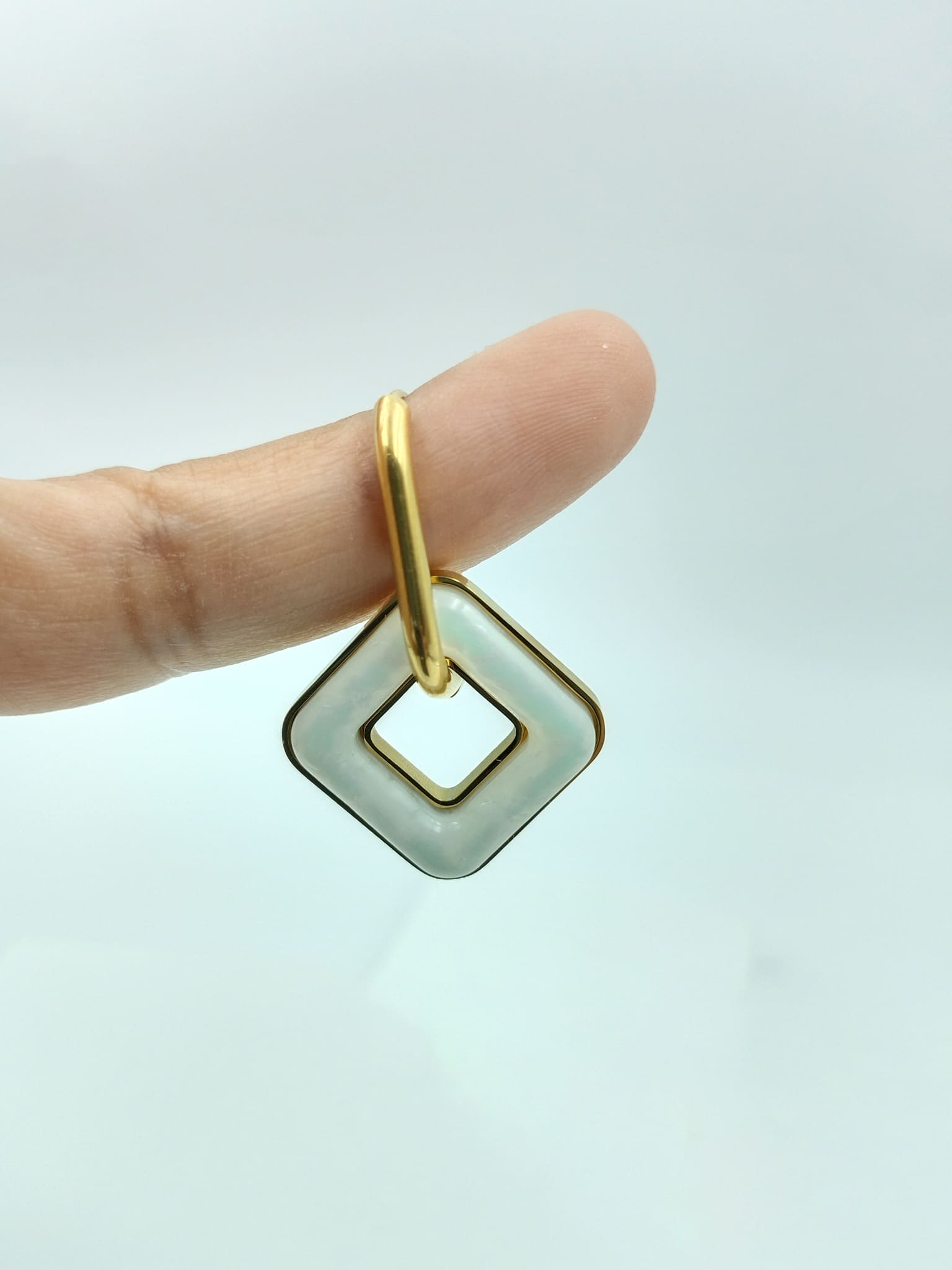 Iridescent Frame Convertible Hoops