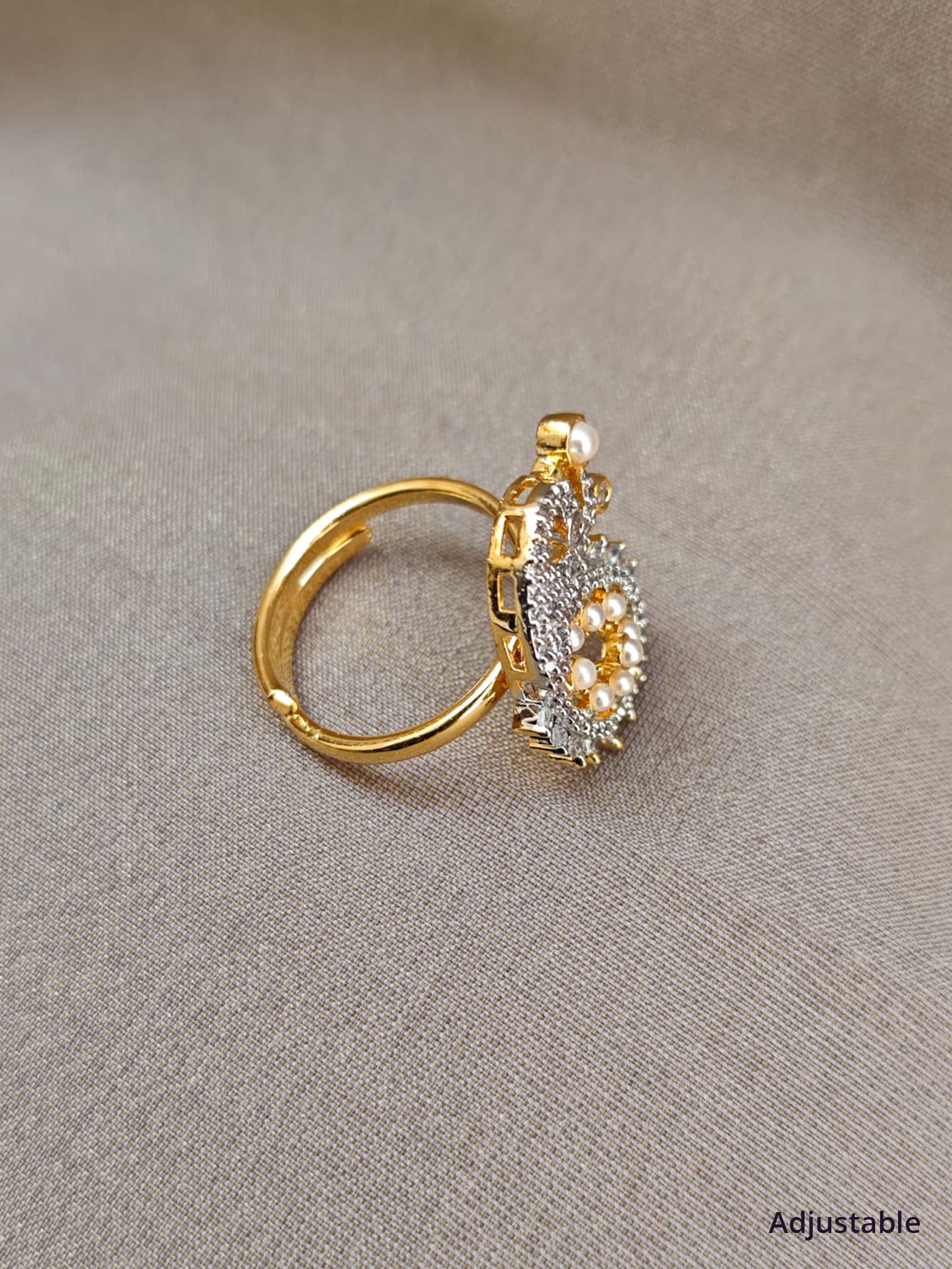 Sparkling Paisley AD Ring