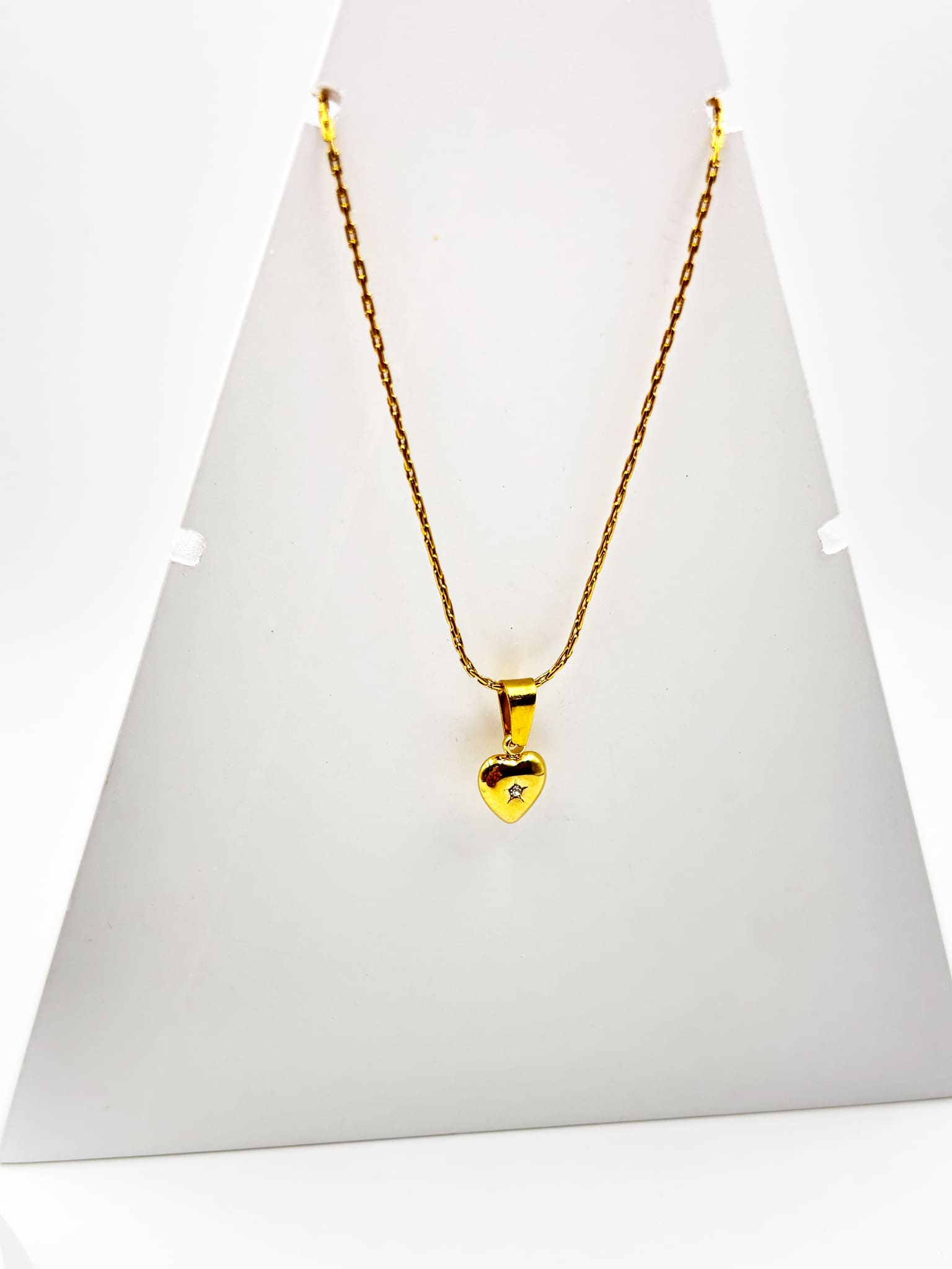 Heart Pendant Necklace 18K Gold Plated