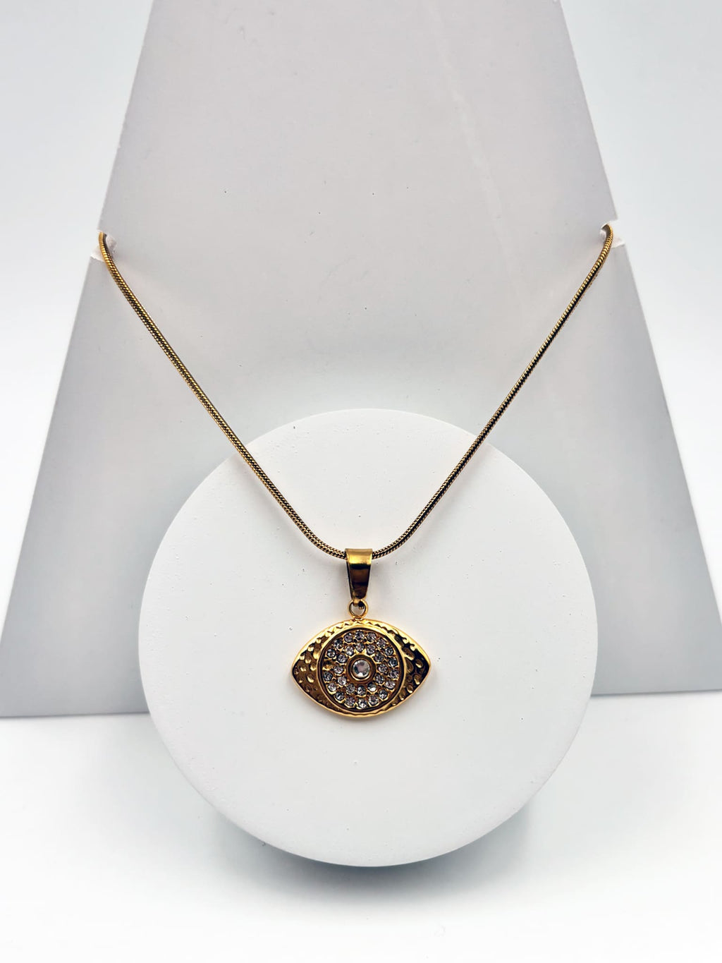 Nazar Raksha 18K Gold Plated Evil Eye Pendant Necklace