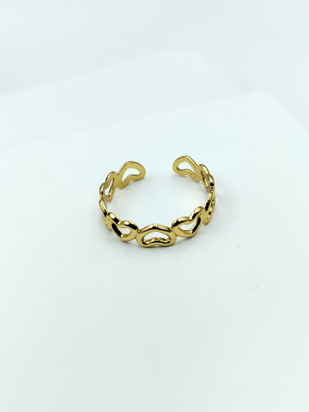 Linked Hearts Open Ring