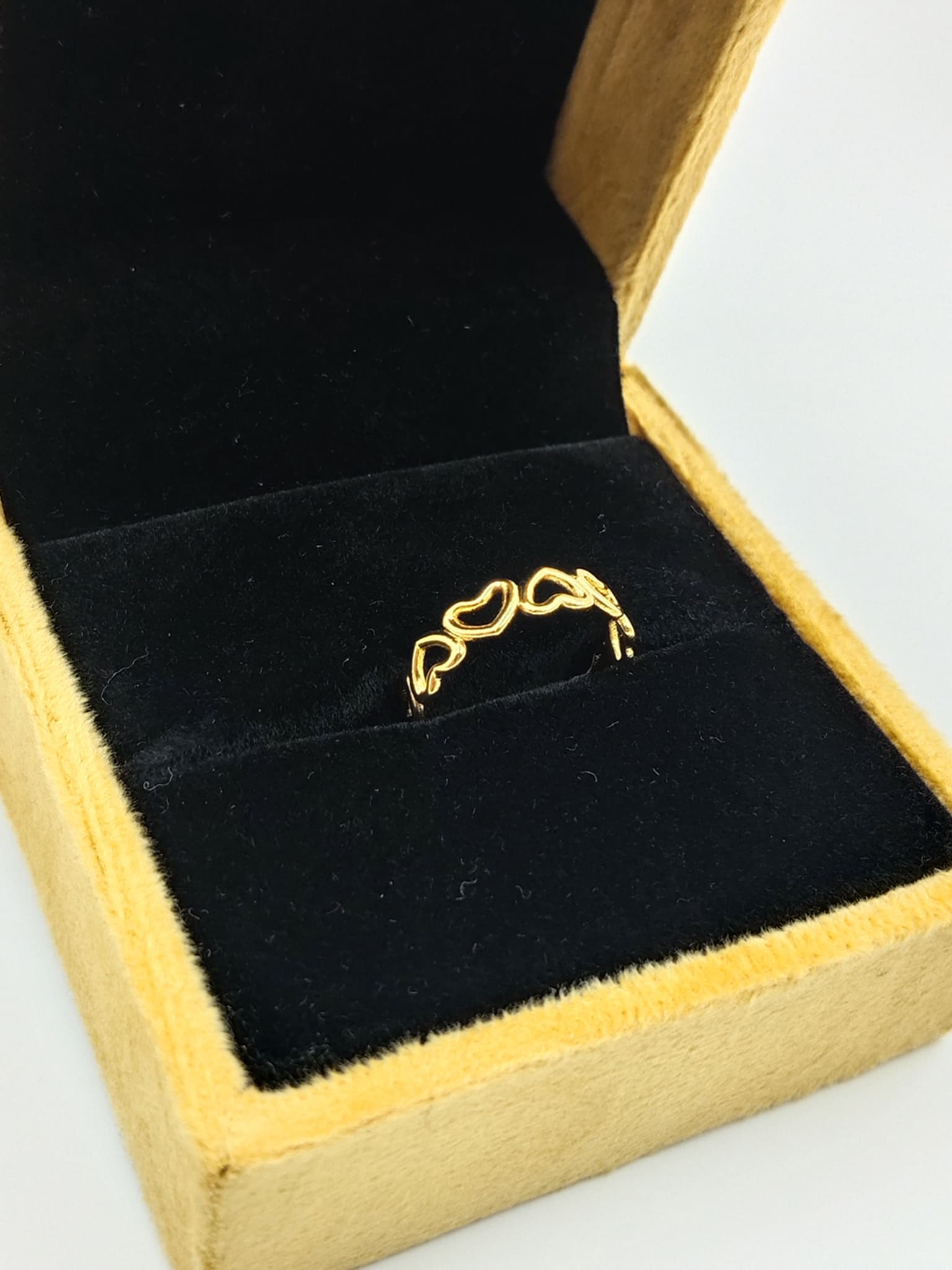 Linked Hearts Open Ring