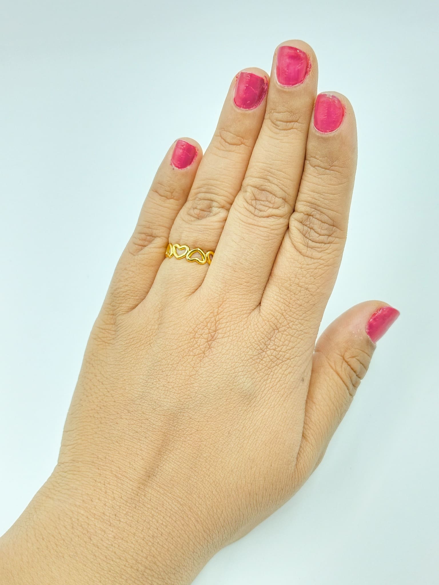 Linked Hearts Open Ring
