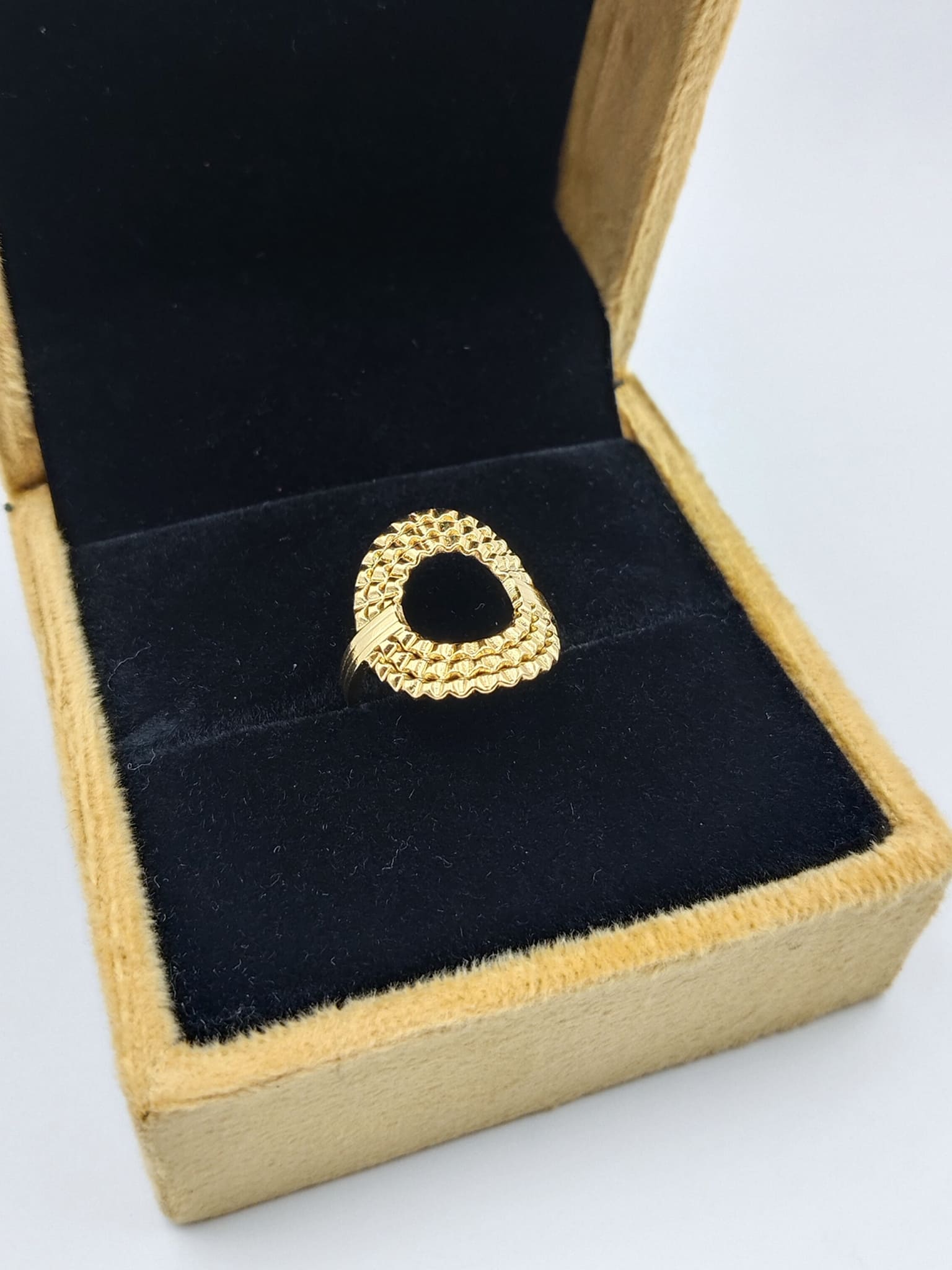Ornate Geometric Open Ring