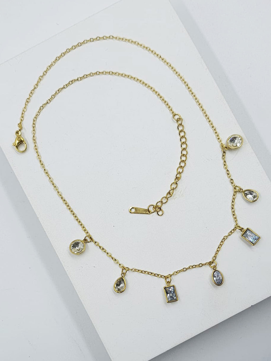 Radiant Multi-Shape Crystal Charm Necklace