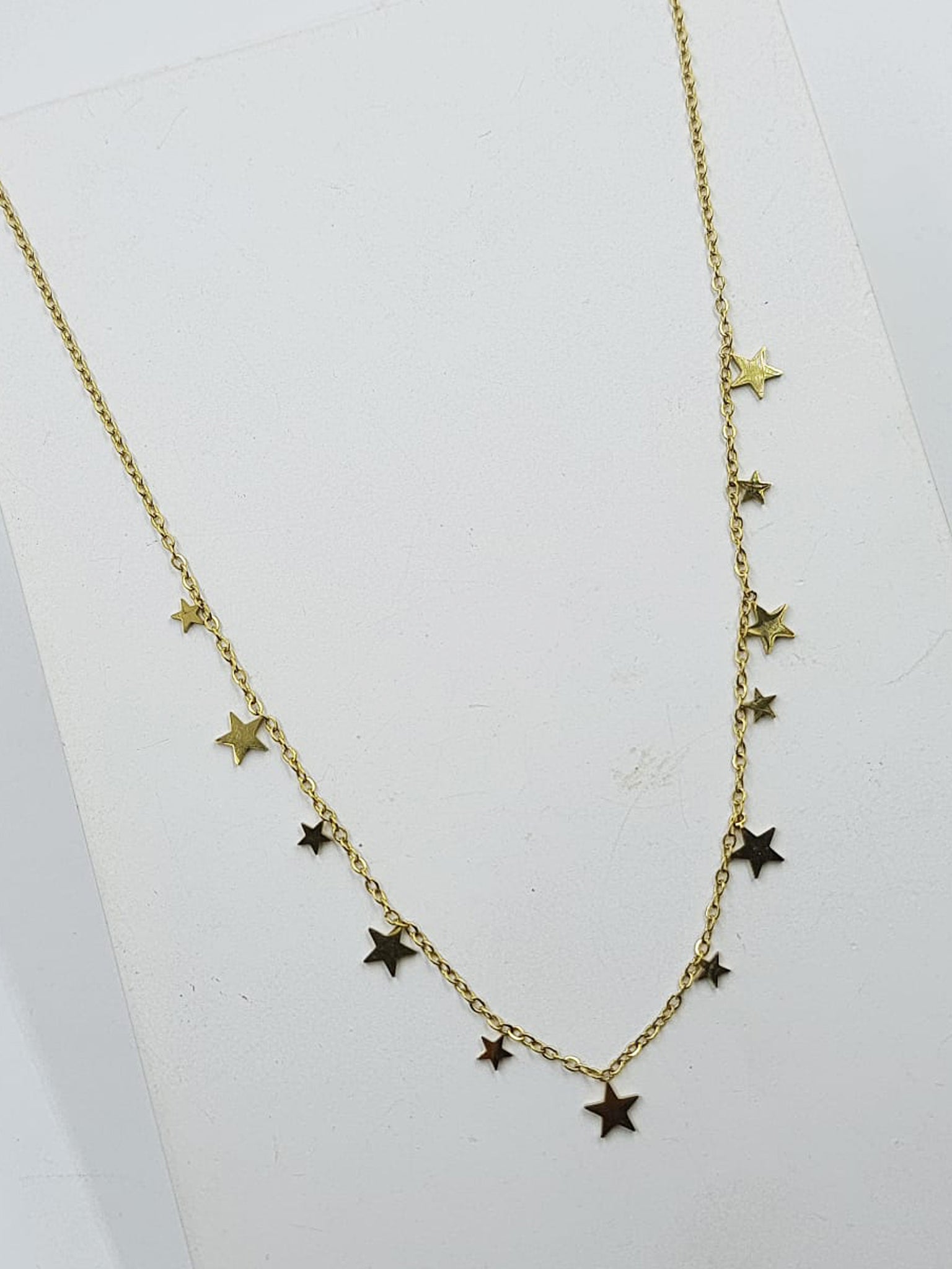 Gold Star Dangle Necklace