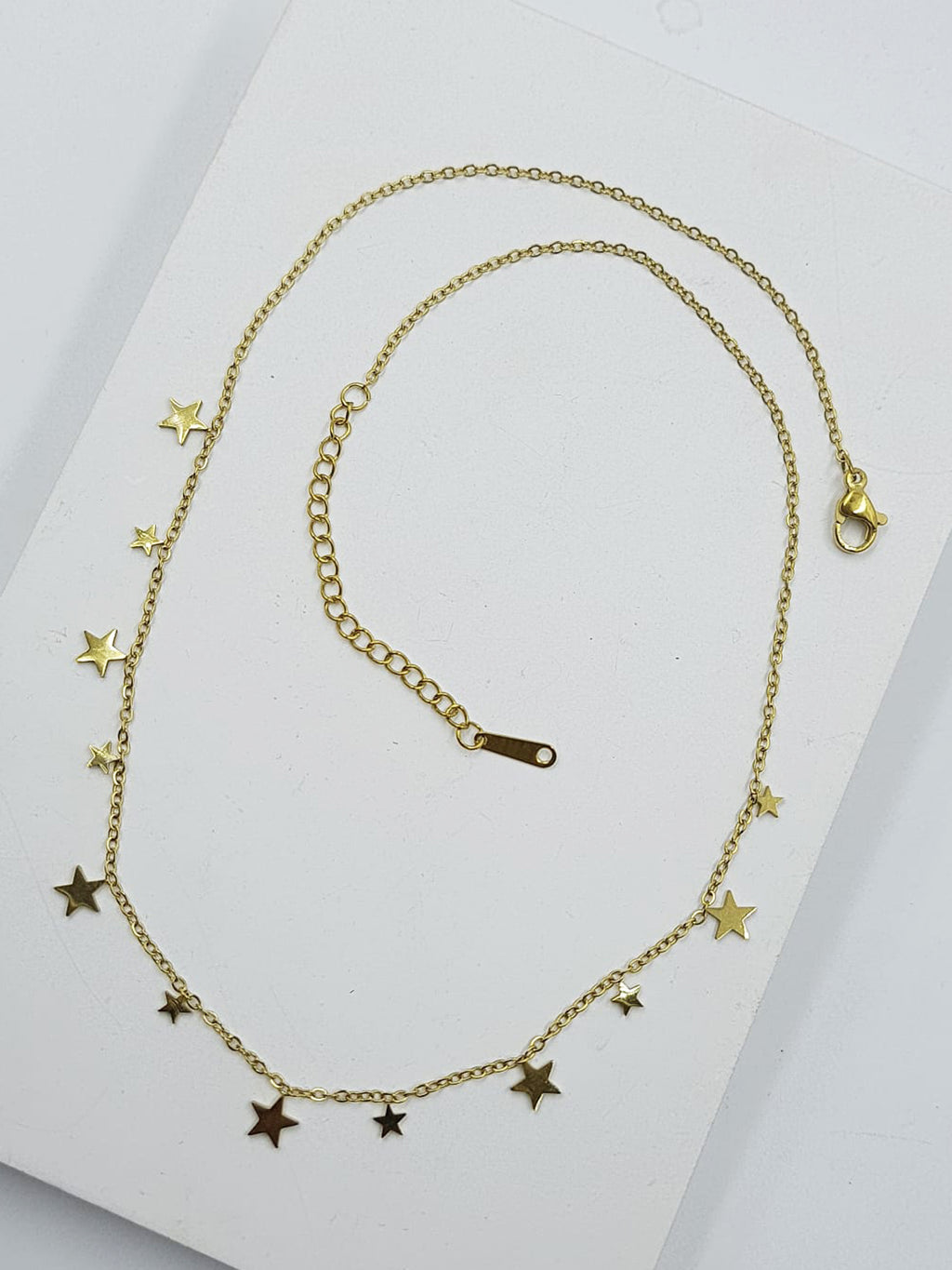 Gold Star Dangle Necklace