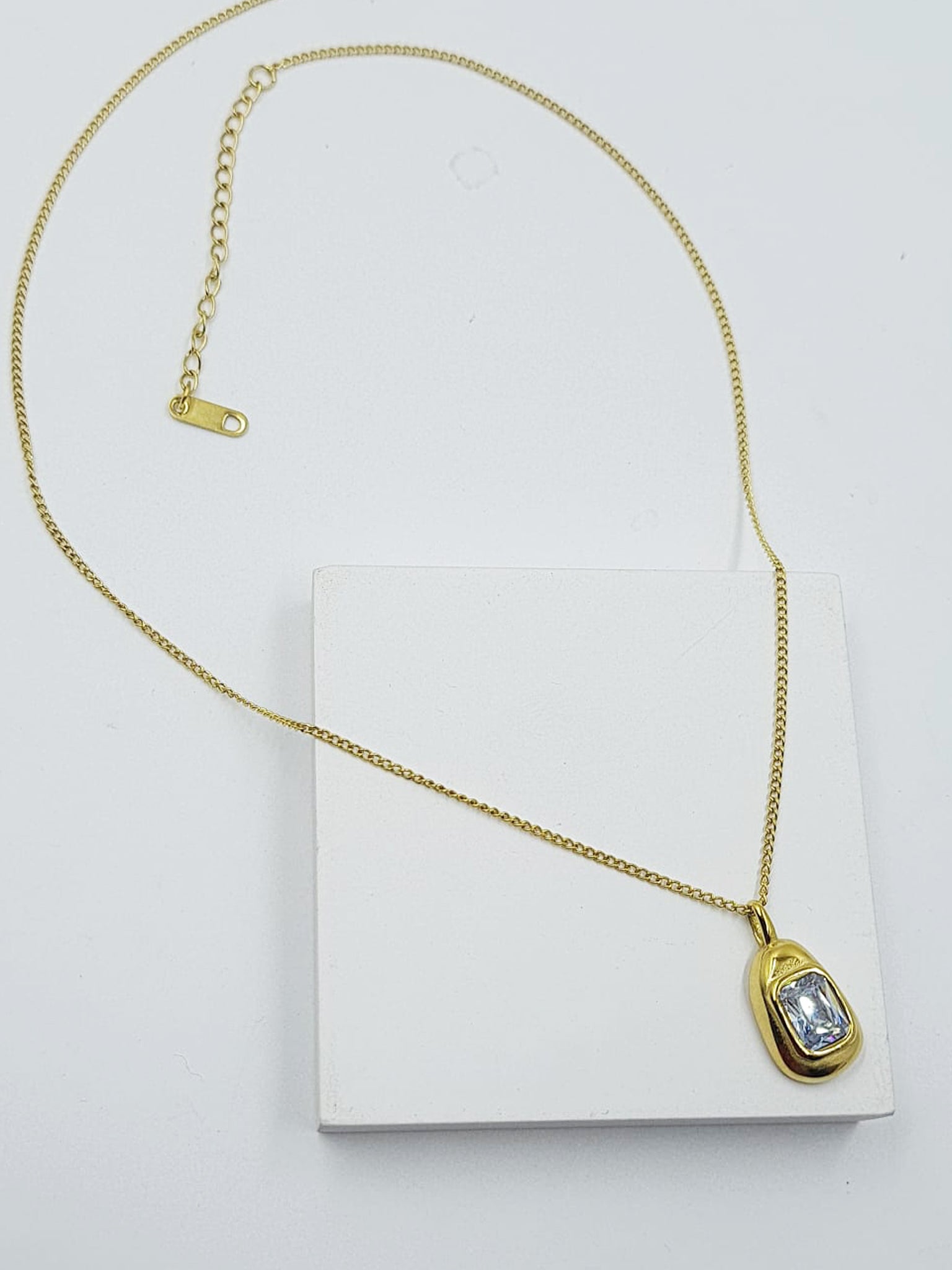 Emerald-Cut Bezel Pendant