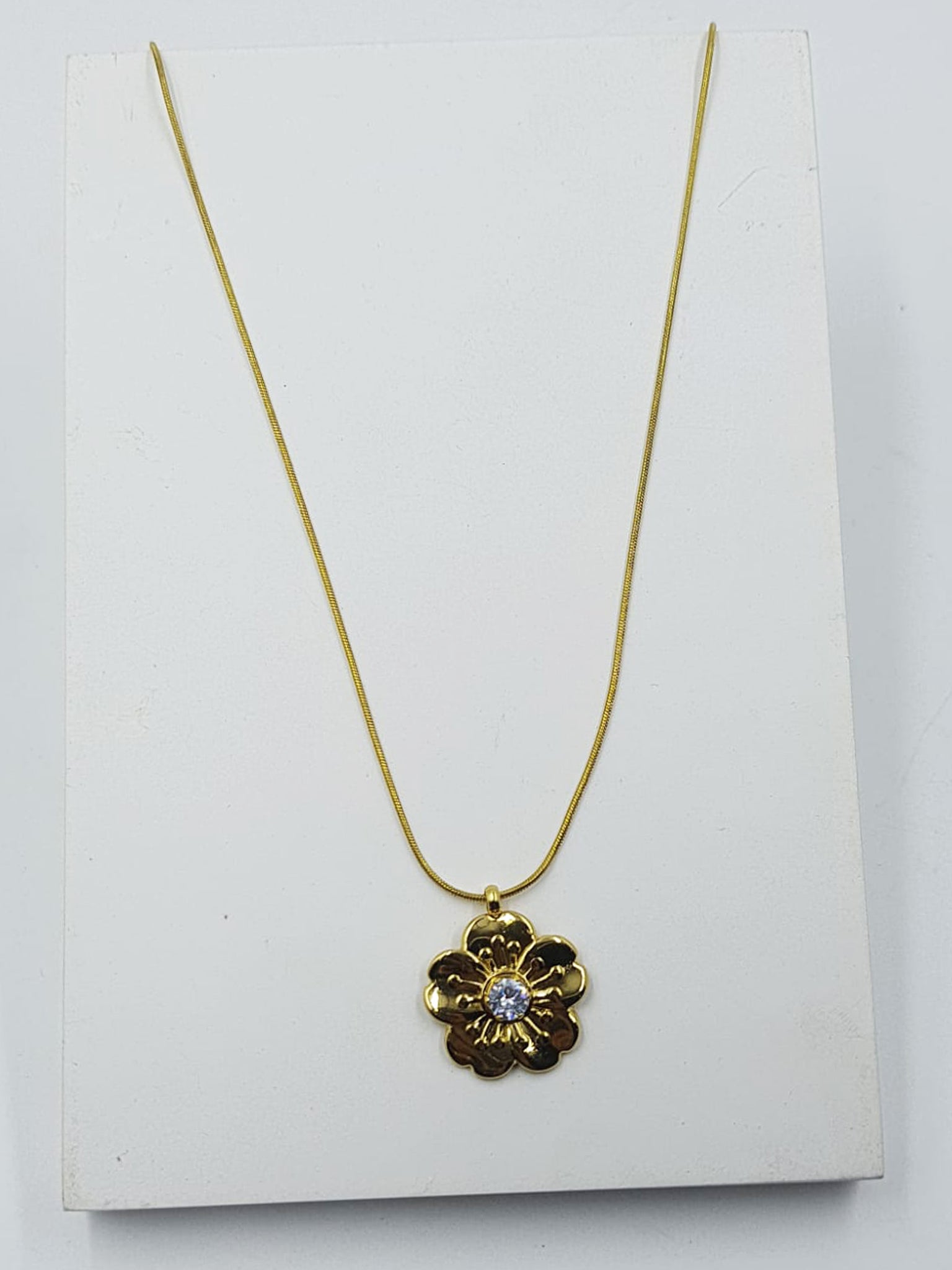 Golden Blossom Crystal Pendant