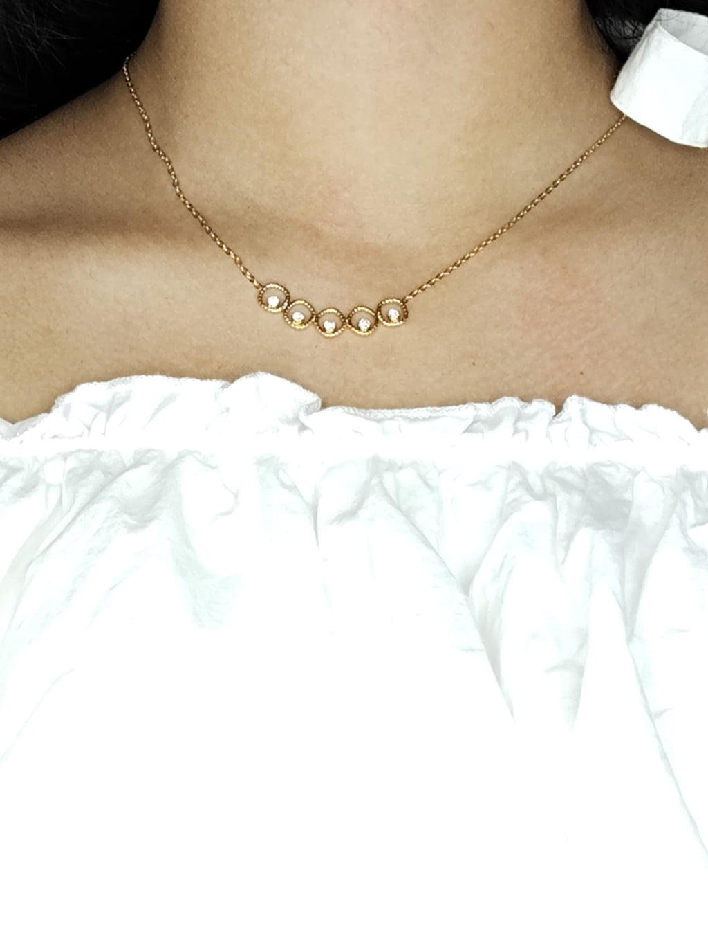 Interlocking Rings Necklace 18K Gold Plated Anti-Tarnish