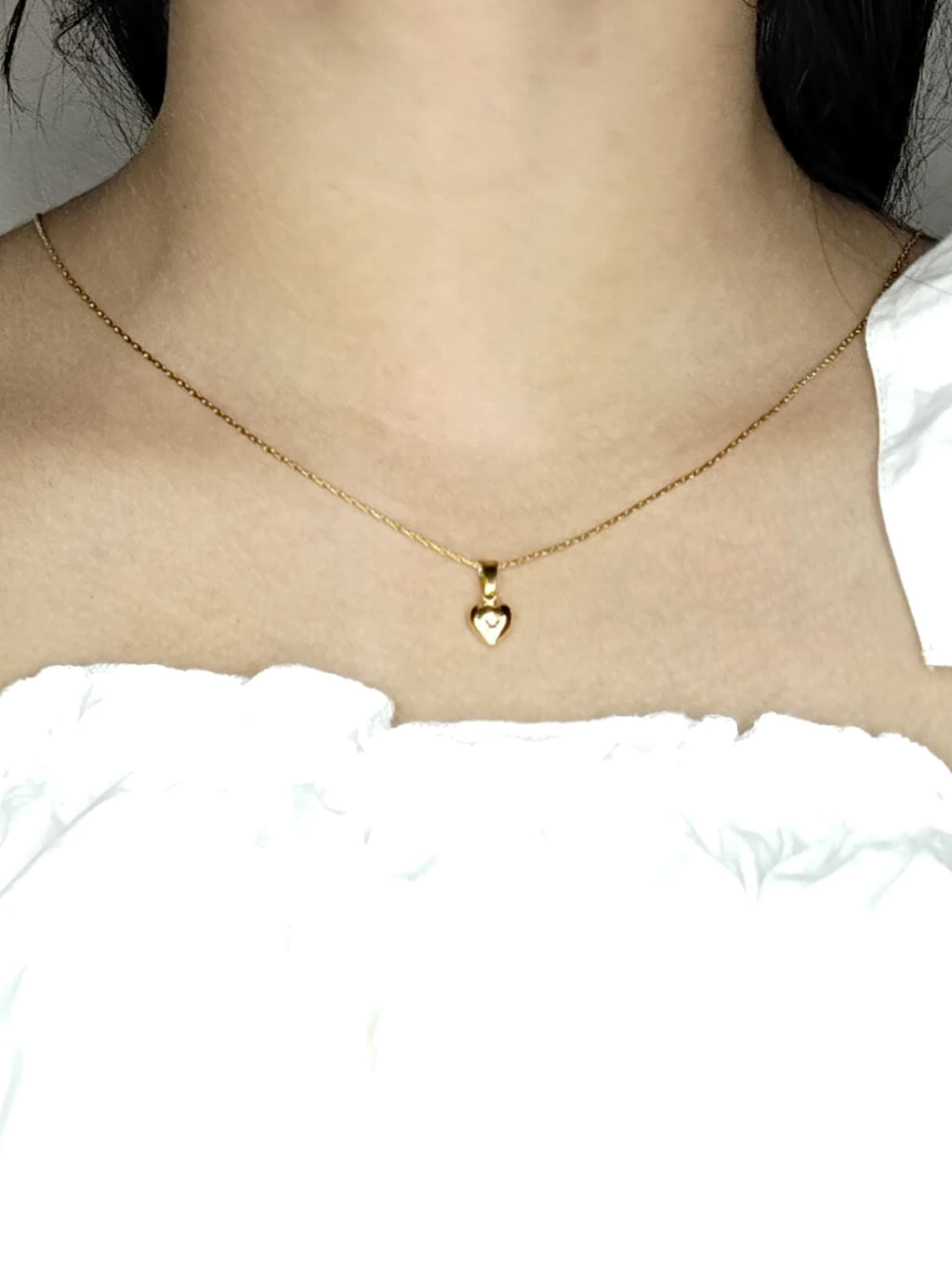 Heart Pendant Necklace 18K Gold Plated