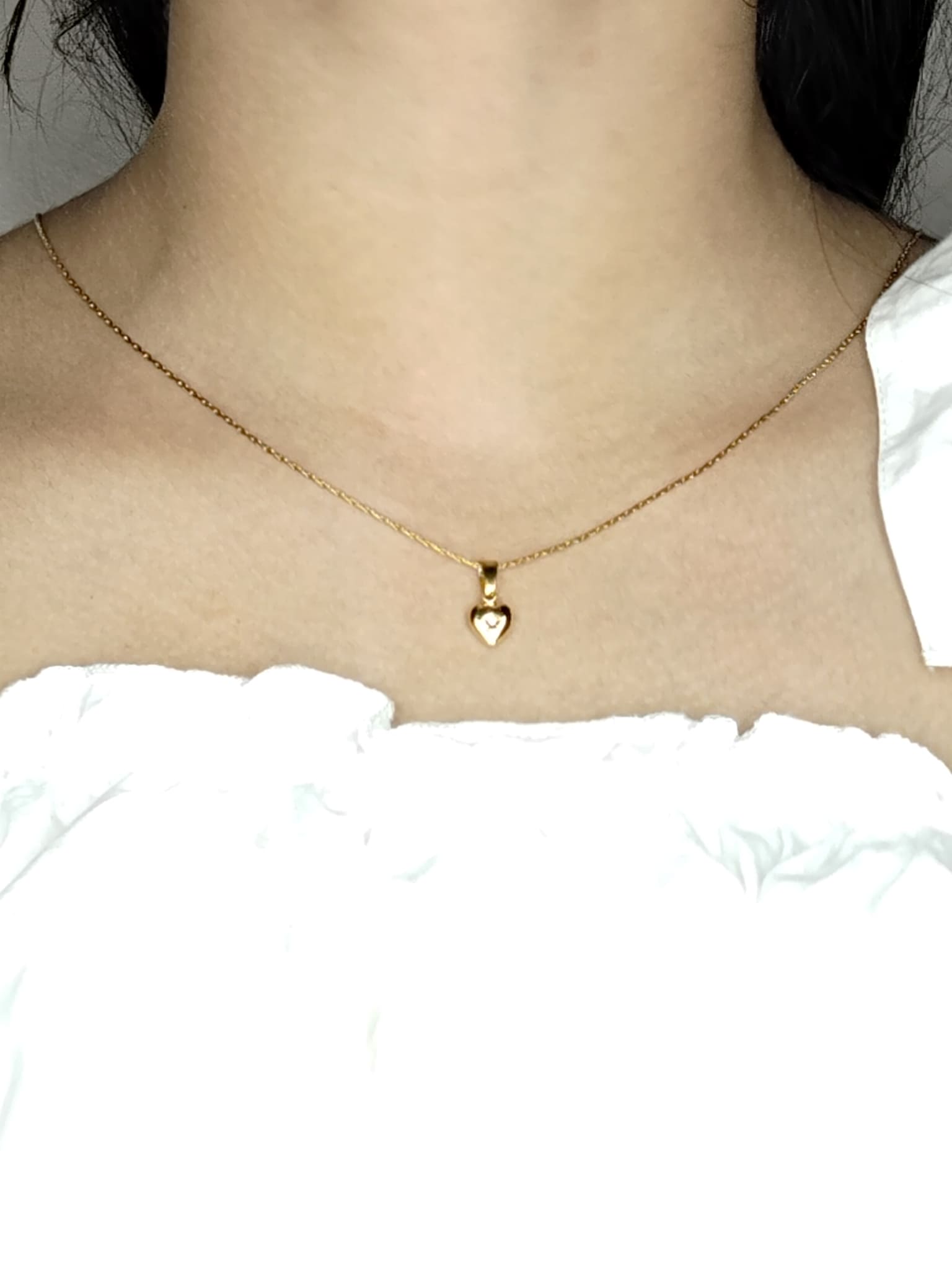 Heart Pendant Necklace 18K Gold Plated