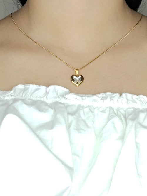 Butterfly Heart 18K Gold Plated Anti-Tarnish Necklace
