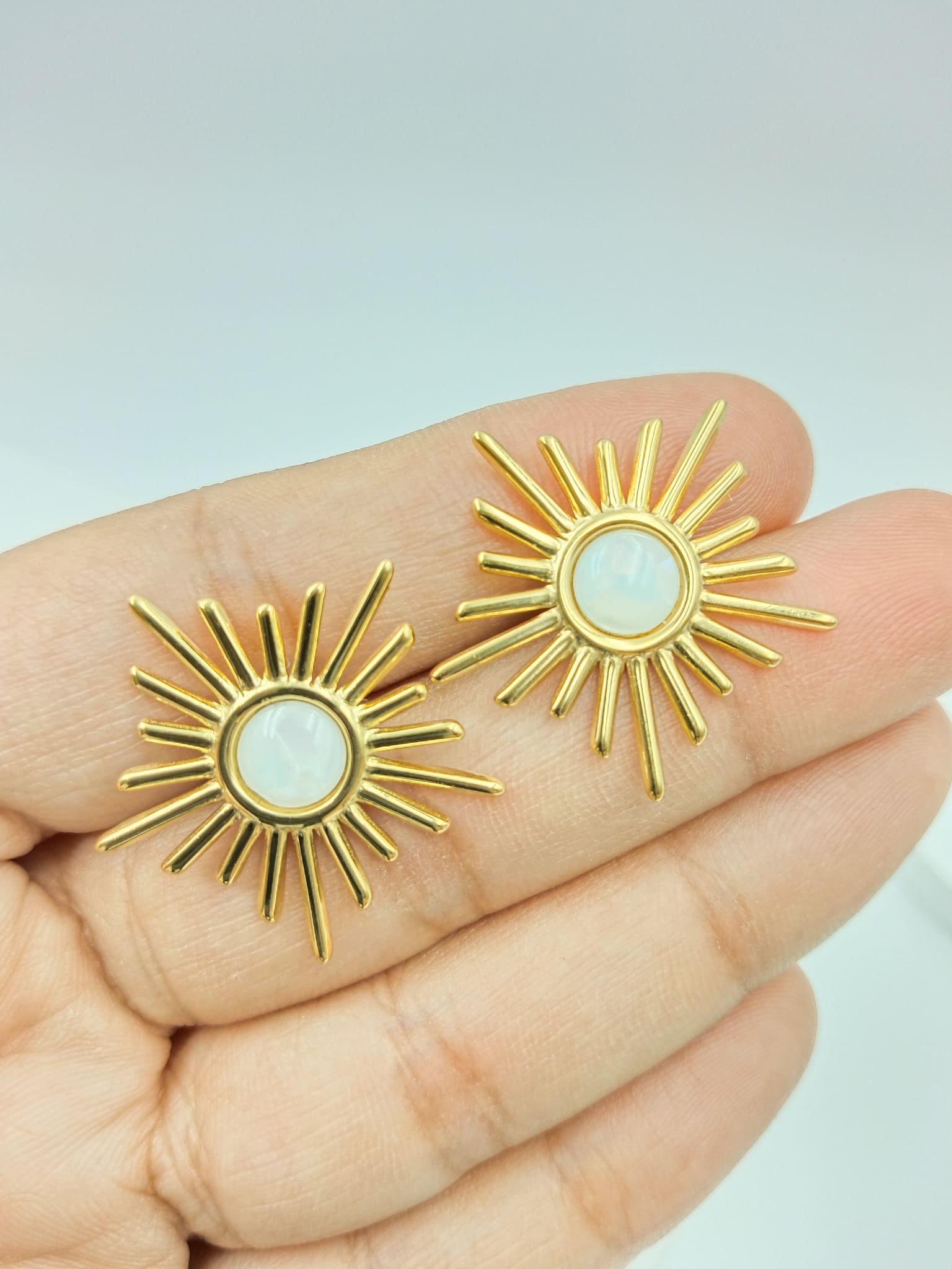 Radiant Sunburst Stud Earrings