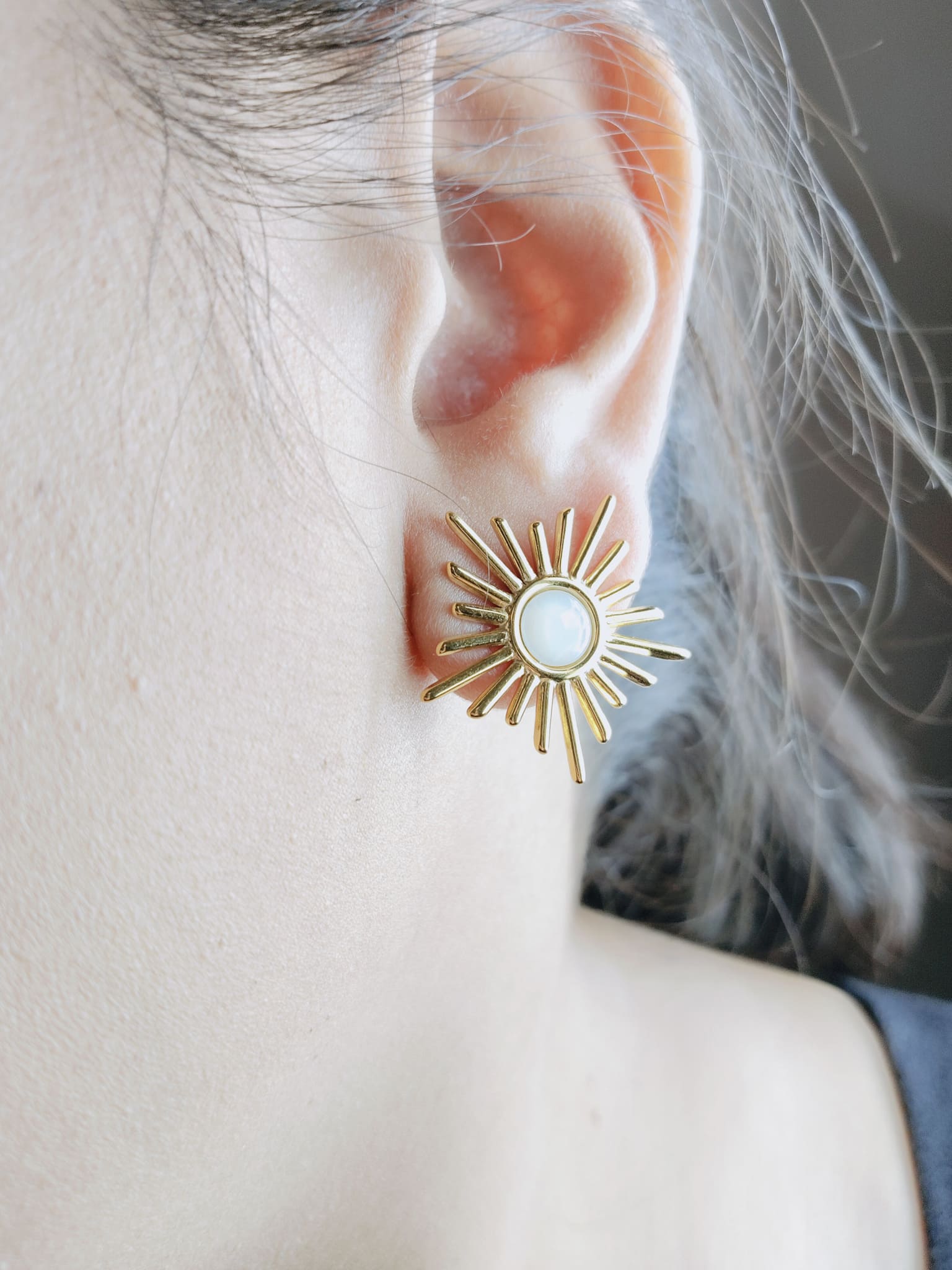 Radiant Sunburst Stud Earrings