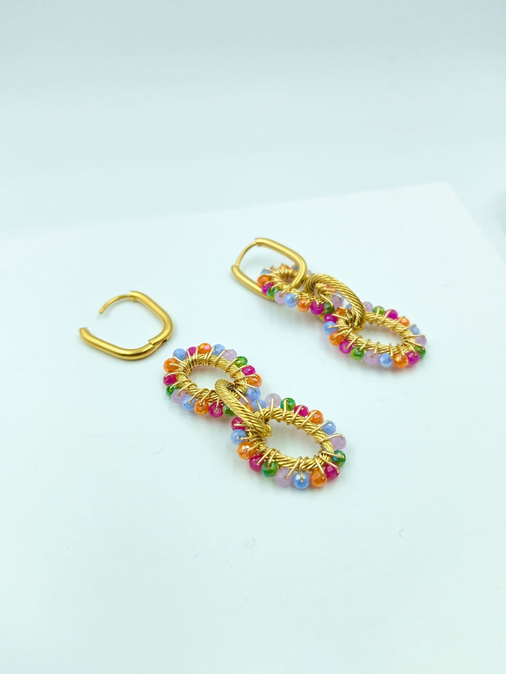 Rainbow Radiance Link Hoops