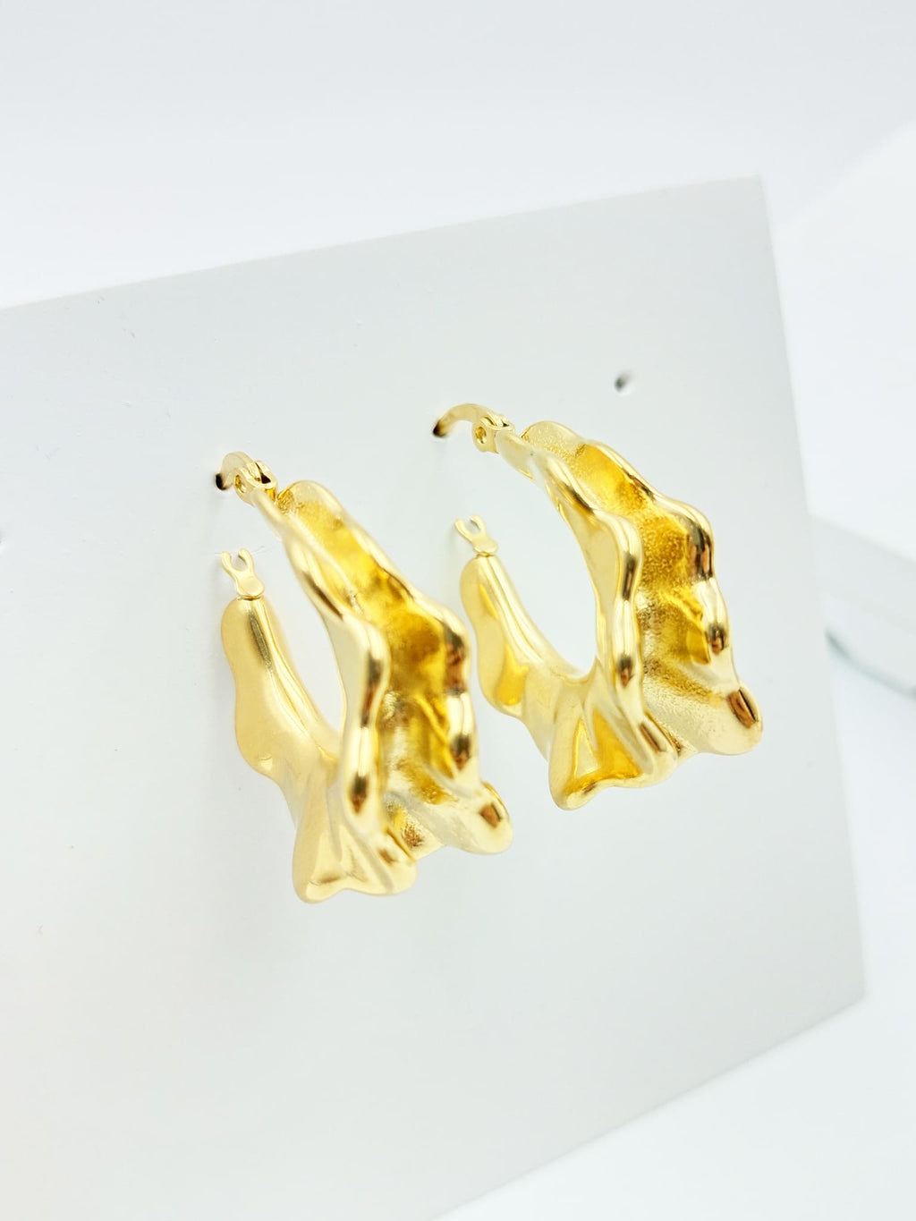 Sculpted Wave Hoops