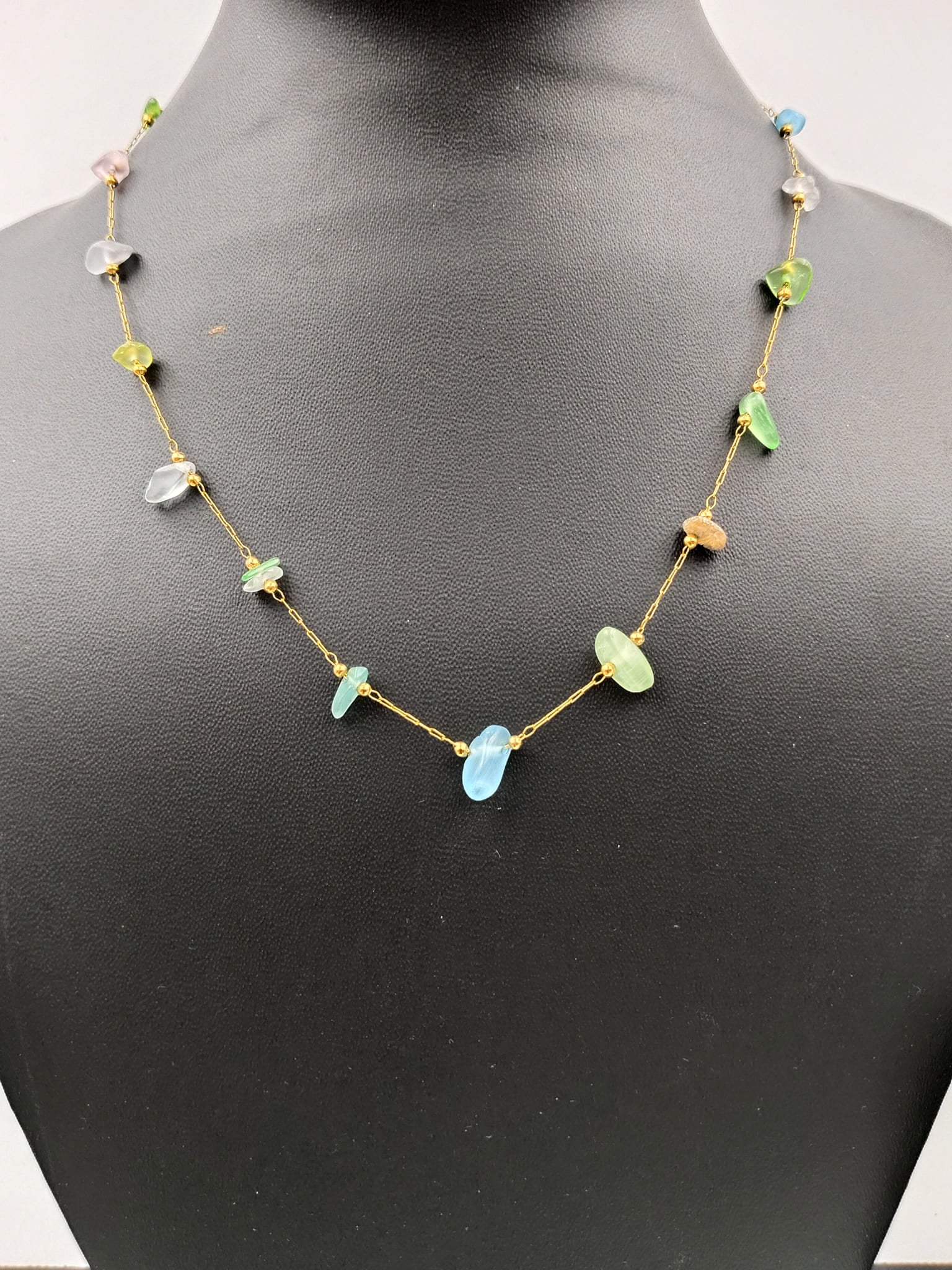 Serene Sea Glass Stone Inspired Necklace