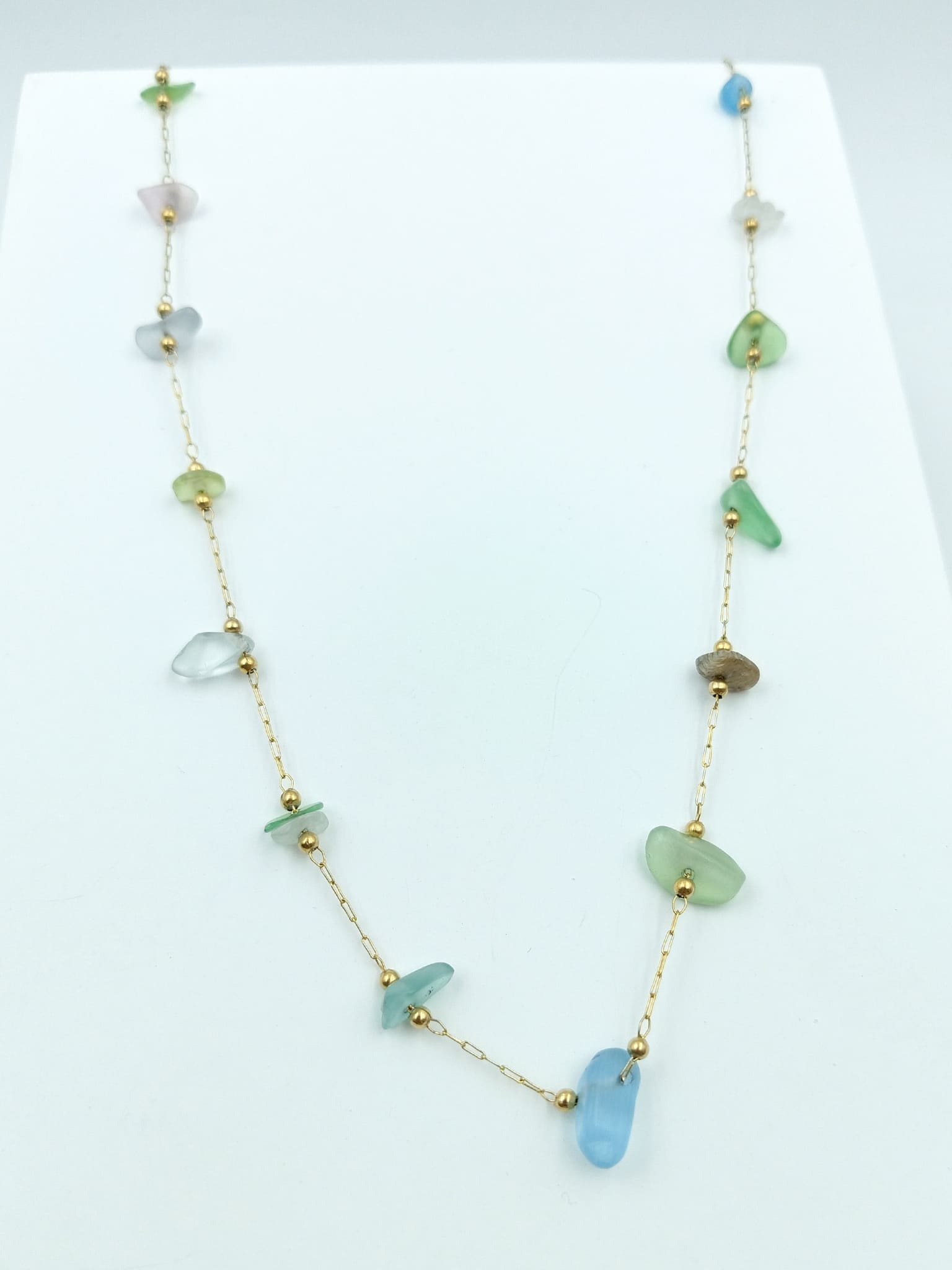 Serene Sea Glass Stone Inspired Necklace