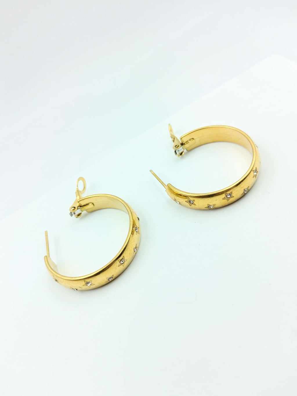 Star Stone Hoops