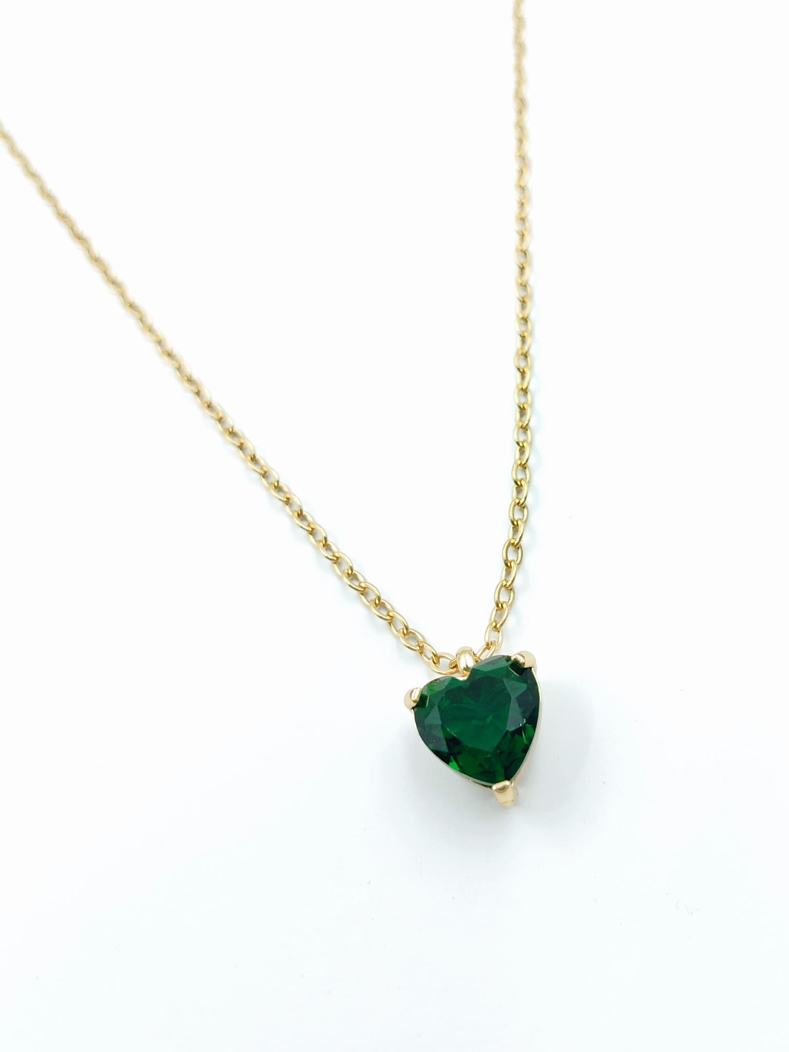 Verdant Heart Pendant Necklace & Earring Set