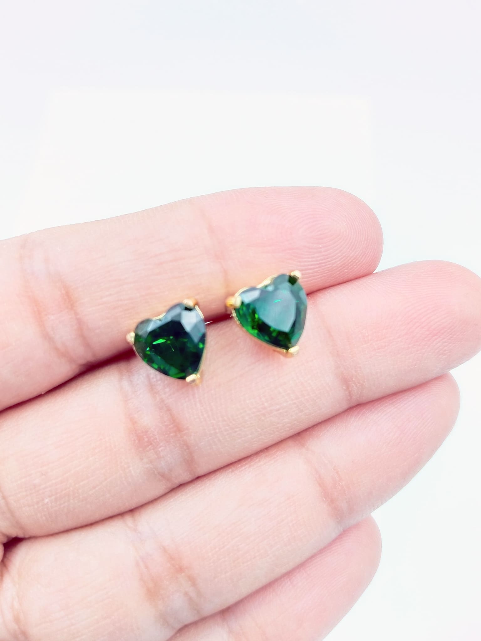 Verdant Heart Pendant Necklace & Earring Set